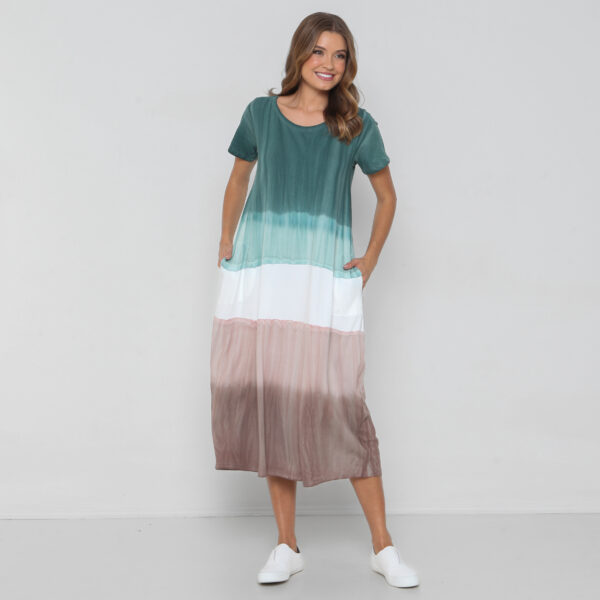 Vestido Estampado em Malha - Degradê - Imagem 2