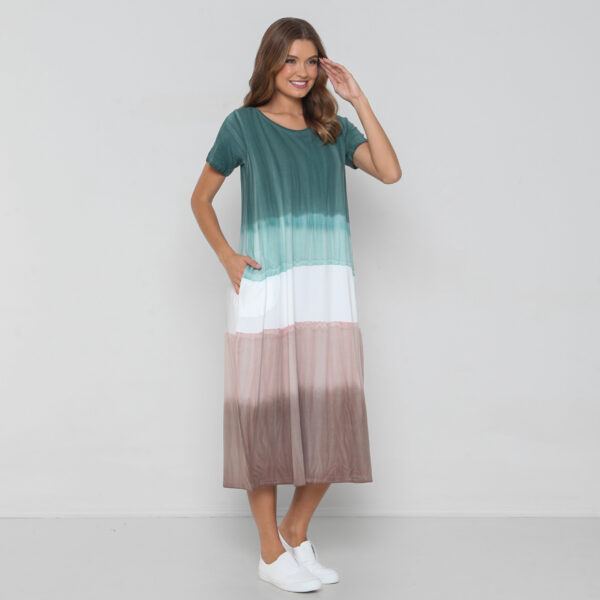 Vestido Estampado em Malha - Degradê - Imagem 3