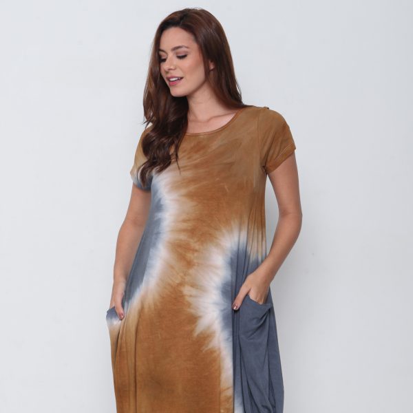 Vestido em Malha Estampado - Tabaco - Imagem 2