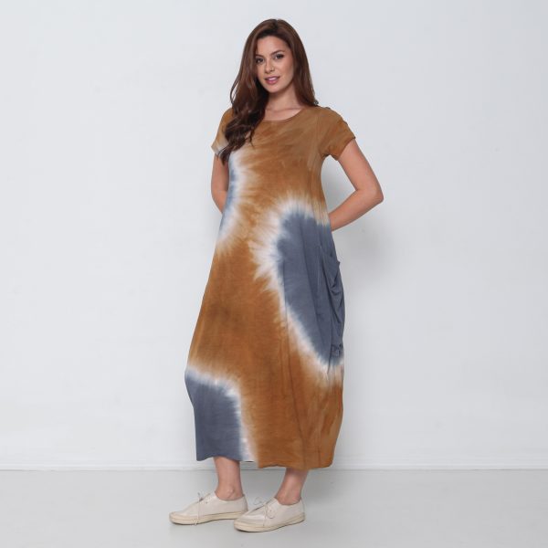 Vestido em Malha Estampado - Tabaco - Imagem 3