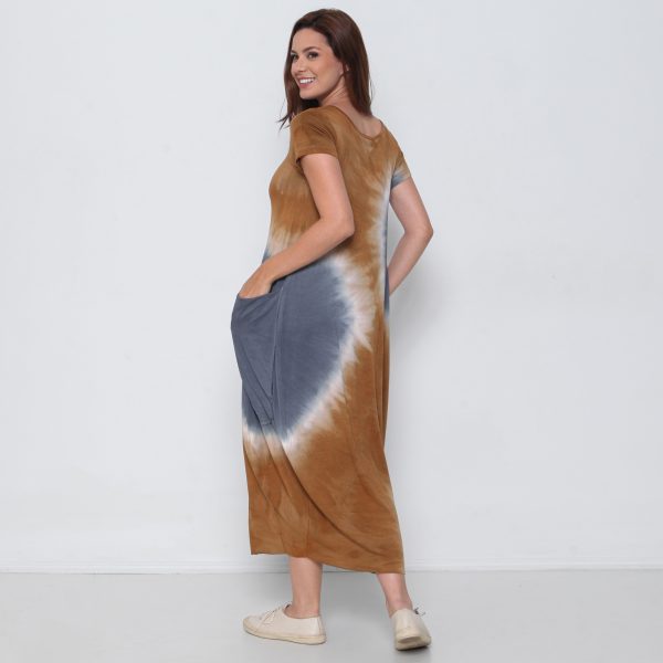 Vestido em Malha Estampado - Tabaco - Imagem 4