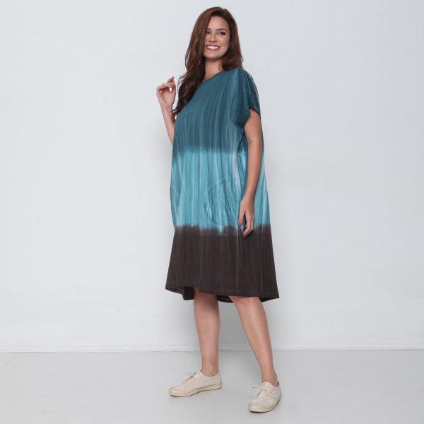Vestido em Malha Estampado - Petróleo - Imagem 4