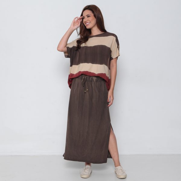 Conjunto Feminino em Malha - Listrada - Imagem 1