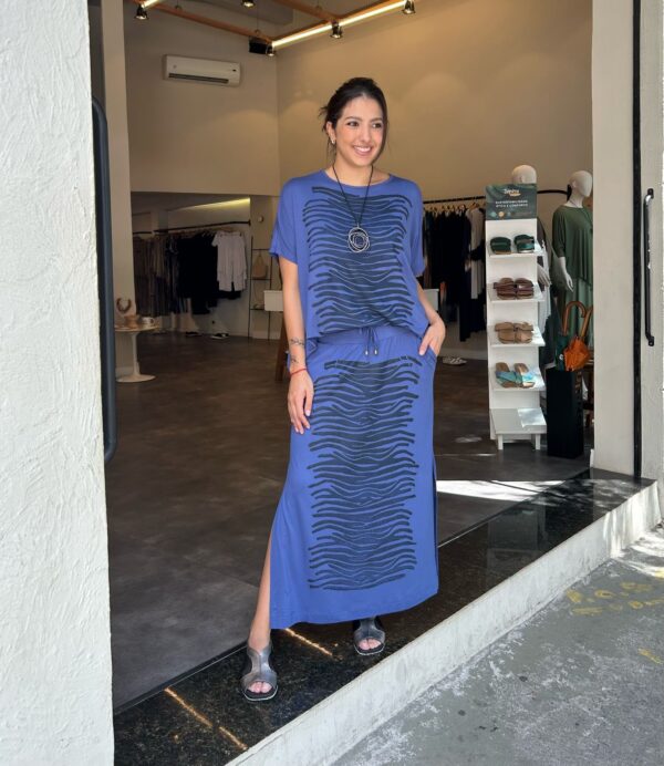 Conjunto Feminino em Malha Estampado - Imagem 1