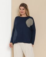 Blusa Feminina em Malha Estampada - Marinho