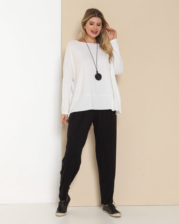 Blusa Pespontada em Malha com Manga Longa - Imagem 8