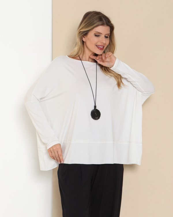 Blusa Pespontada em Malha com Manga Longa - Imagem 9