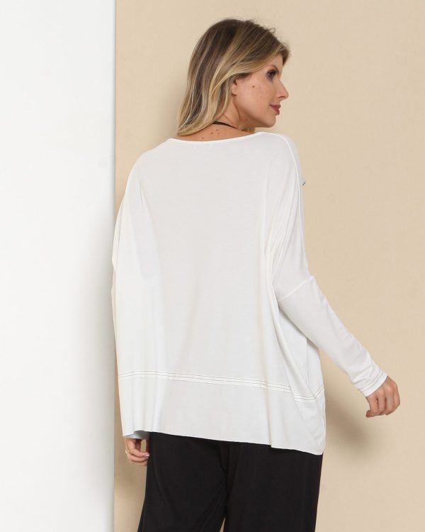 Blusa Pespontada em Malha com Manga Longa - Imagem 10