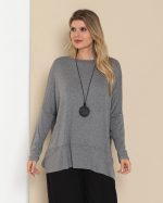 Blusa Pespontada em Malha com Manga Longa - Imagem 2