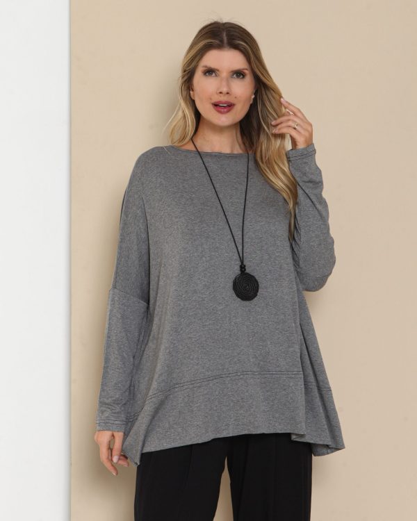 Blusa Pespontada em Malha com Manga Longa - Imagem 5