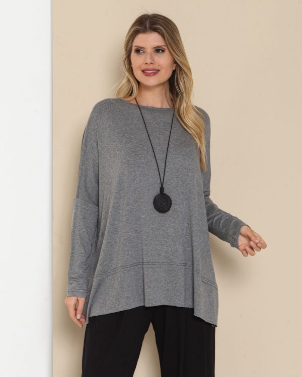 Blusa Pespontada em Malha com Manga Longa - Imagem 4