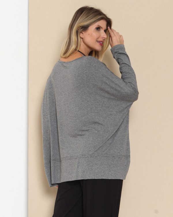 Blusa Pespontada em Malha com Manga Longa - Imagem 6