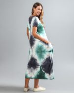 Vestido em Malha Estampado Tie Dye - Verde - Imagem 5