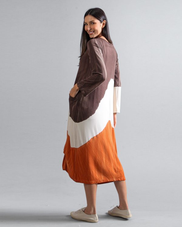 Vestido em Malha Estampado - Bicolor - Imagem 5