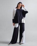 Conjunto Feminino em Malha Estampado - Preto - Imagem 5