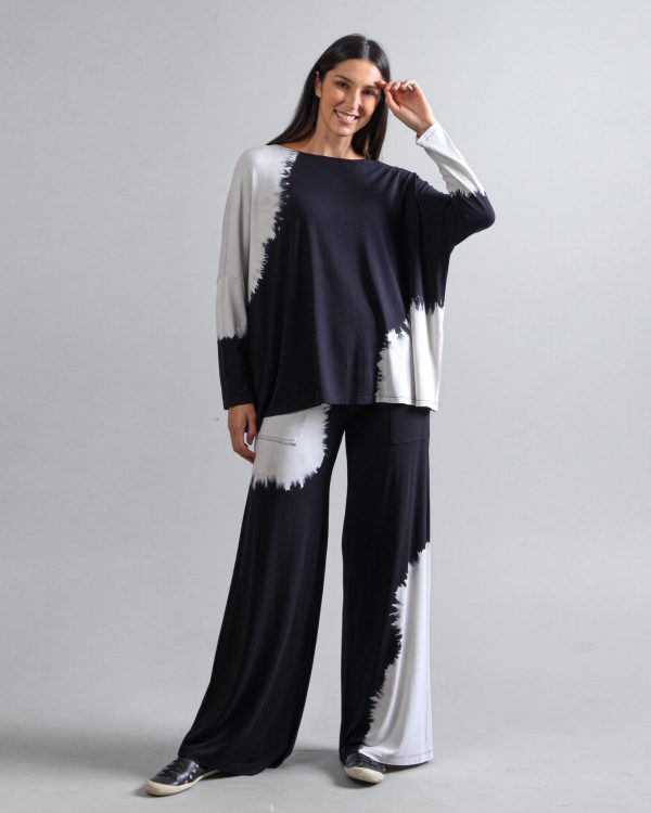 Conjunto Feminino em Malha Estampado - Preto - Imagem 5