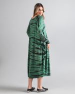 Vestido em Malha Estampado Manga Longa - Verde - Imagem 5