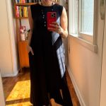 Vestido em Malha sem Manga - Preto