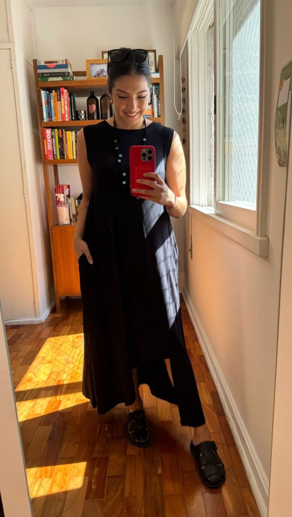 Vestido em Malha sem Manga - Preto - Imagem 1