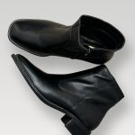 Bota em Couro Feminina Salto Baixo