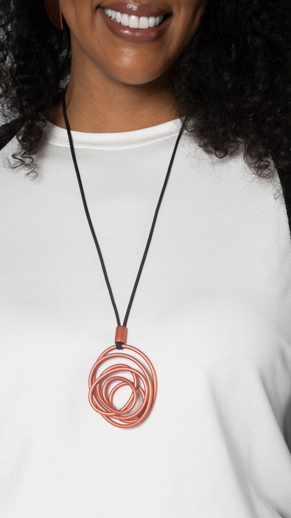 Colar Monica Krexa em Alumínio - Pêssego