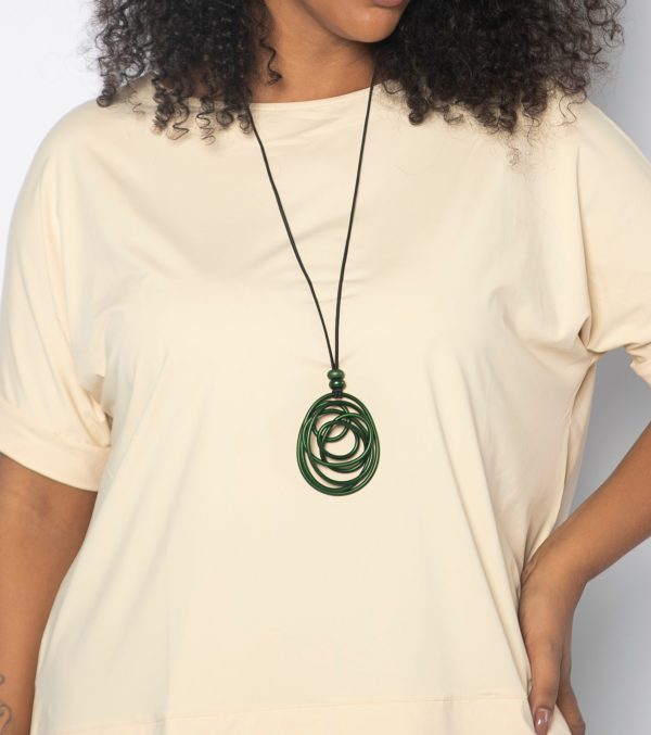 Colar Monica Krexa em Alumínio - Verde - Imagem 1