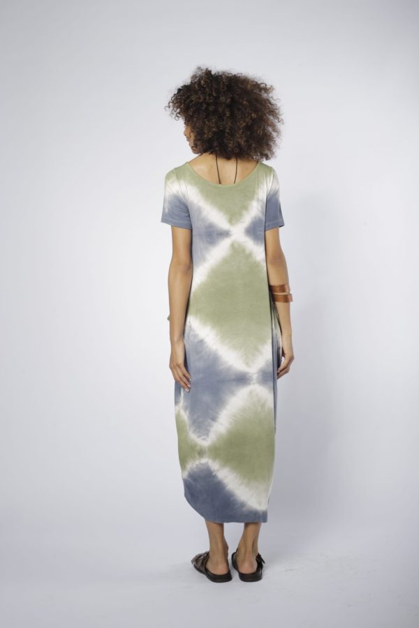Vestido Estampado em Malha Manga Longa - Verde - Imagem 4