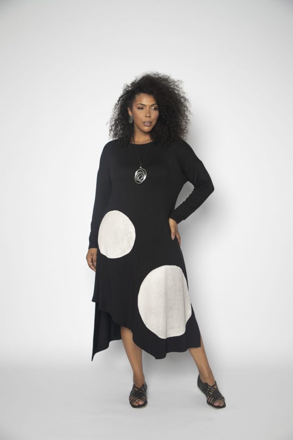 Vestido Genebra em Malha Estampado Bolas - Preto - Imagem 6