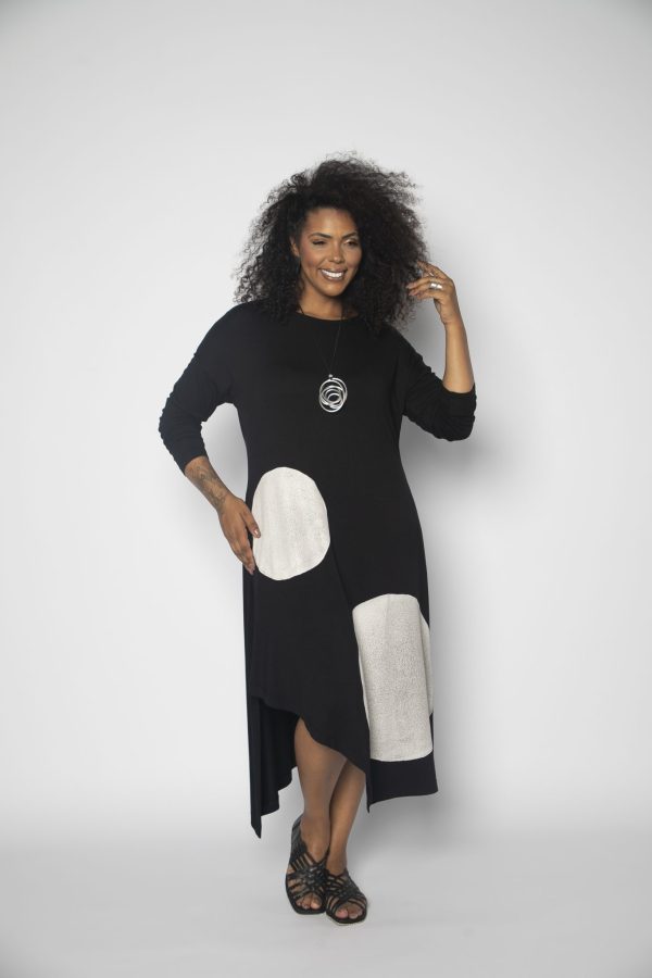 Vestido Genebra em Malha Estampado Bolas - Preto - Imagem 5