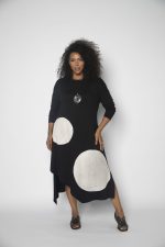 Vestido em Malha Estampado Bolas - Preto - Imagem 8