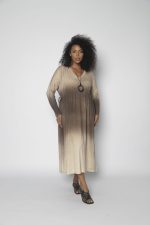 Vestido em Malha Manga Longa - Areia - Imagem 4