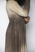 Vestido em Malha Manga Longa - Areia - Imagem 2