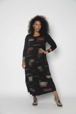 Vestido em malha Estampado - Preto - Imagem 3