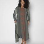 Vestido Feminino em Malha Estampado - Verde