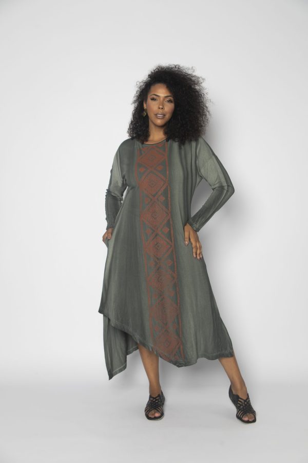 Vestido Genebra em Malha Estampado - Verde - Imagem 5