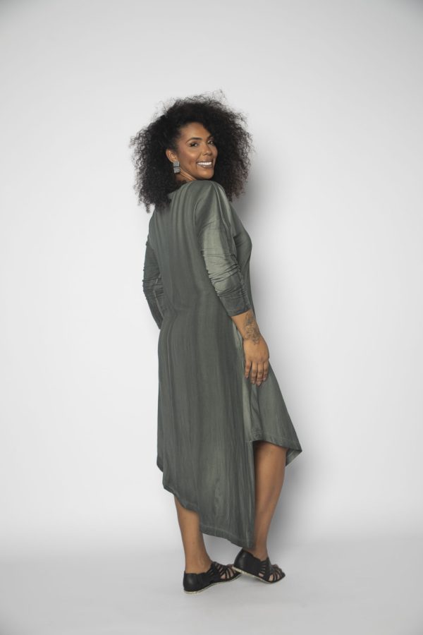 Vestido Genebra em Malha Estampado - Verde - Imagem 3