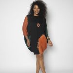 Vestido em Malha Estampado - Preto