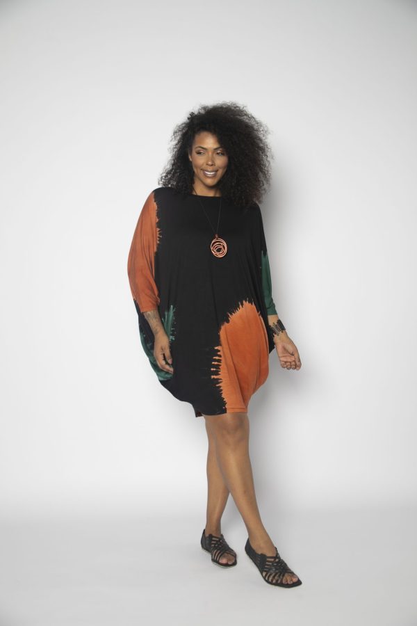 Vestido em Malha Estampado - Preto - Imagem 1