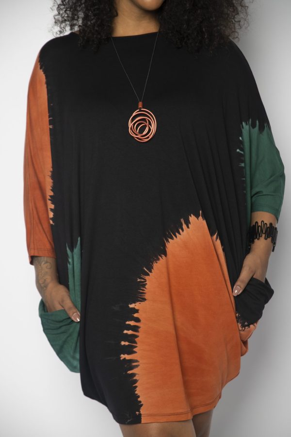 Vestido em Malha Estampado - Preto - Imagem 3