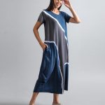 Vestido em Malha Estampado - Azul