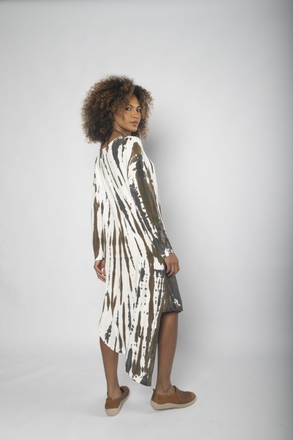 Vestido Genebra Estampado em Malha - Off - Imagem 6