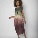 Vestido em Malha com Bolsos Estampado - Verde