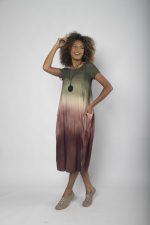 Vestido em Malha com Bolsos Estampado - Verde - Imagem 5