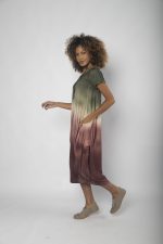 Vestido em Malha com Bolsos Estampado - Verde - Imagem 3