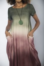 Vestido em Malha com Bolsos Estampado - Verde - Imagem 4