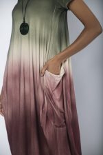 Vestido em Malha com Bolsos Estampado - Verde - Imagem 2