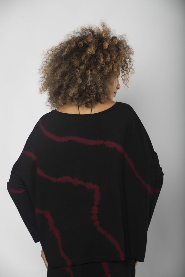 Conjunto Feminino em Malha Estampado - Vinho - Imagem 5