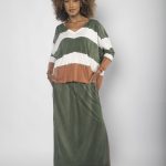 Conjunto Feminino em Malha Estampado - Listrada