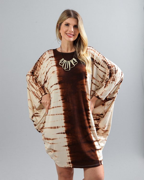 Vestido em Malha Estampado - Marrom - Imagem 2