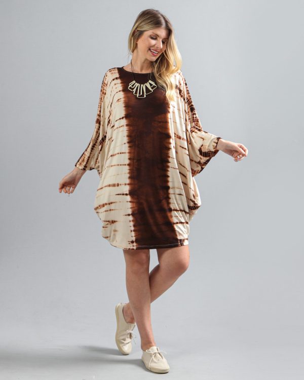 Vestido em Malha Estampado - Marrom - Imagem 1